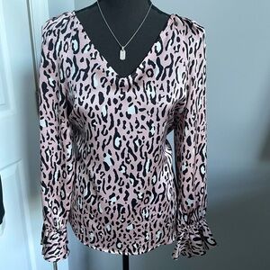 BAR III Leopard Print Blouse